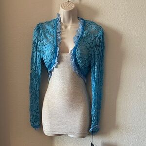 PUG - Blue Lace Bolero Jacket NWT